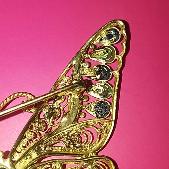 vintage Sterling Germany butterfly brooch - Picture 3 of 5